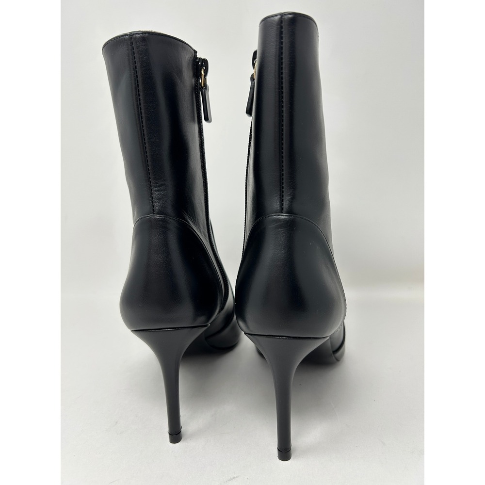 Stuart Weitzman Womens Black Leather Pointed Toe Stiletto Ankle Boots Dress Sz 8 - Picture 8 of 11